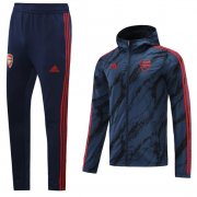 2021-22 Arsenal Blue Training Kits Hoodie Jacket with Pants