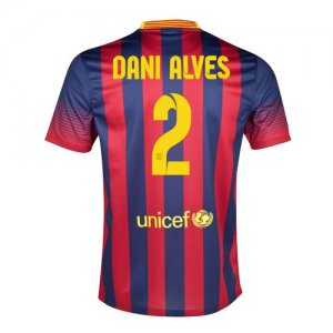 13-14 Barcelona #2 Dani Alves Home Soccer Jersey Shirt 13-14 Barcelona #2 Dani Alves Home Soccer Jersey Shirt