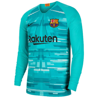 2019-20 Barcelona Long Sleeve Blue Goalkeeper Soccer Jersey Shirt