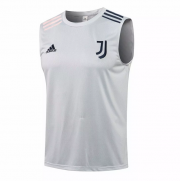 2021-22 Juventus Light Grey Soccer Vest T-Shirt