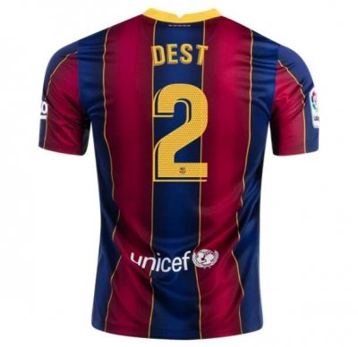 2020-21 Barcelona Home Soccer Jersey Shirt SERGIÑO DEST #2