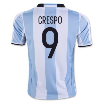 2016 Argentina Crespo 9 Home Soccer Jersey