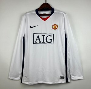 2007-08 Manchester United Long Sleeve Away Soccer Jersey Shirt