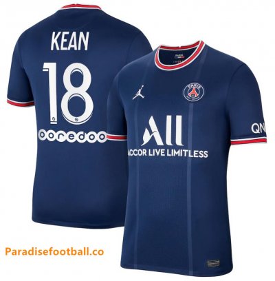2021-22 Maillot PSG Domicile Soccer Jersey Shirt Kean 18