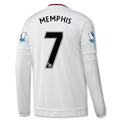 2015-16 Manchester United MEMPHIS 7 LS Away Soccer Jersey
