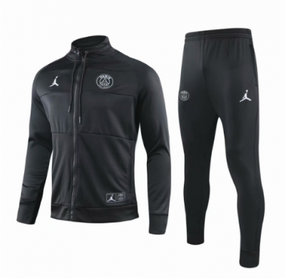 2019-20 PSG Jordan Black Jacket Training Suit With Pants