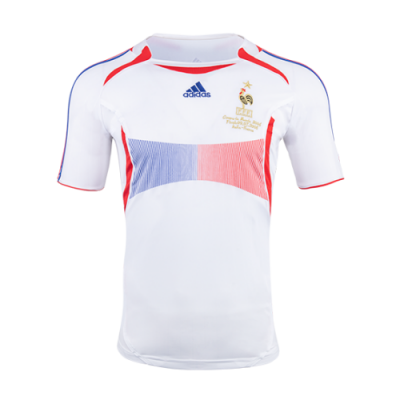 2006 France Retro Away White Soccer Jersey Shirt
