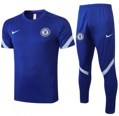 2020-21 Chelsea Blue Training Kits Shirt with pants