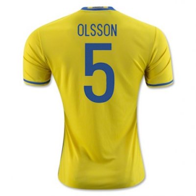 2016 Sweden Olsson 5 Home Soccer Jersey