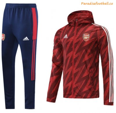 2021-22 Arsenal Red Tracksuits Hoodie windbreaker Jacket Kits with Pants