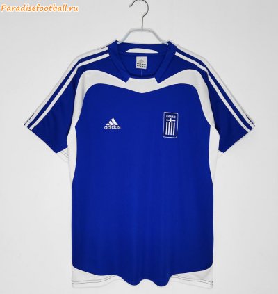 2004 Greece Retro Away Soccer Jersey Shirt
