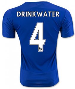 2015-16 Leicester City Drinkwater #4 Home Soccer Jersey