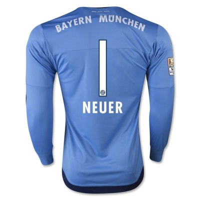 2015-16 Bayern Munich Home NEUER 1 Goalkeeper Soccer Jersey