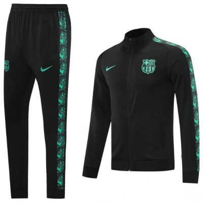 2020-21 Barcelona Black UCL Training Kits Jacket and Pants