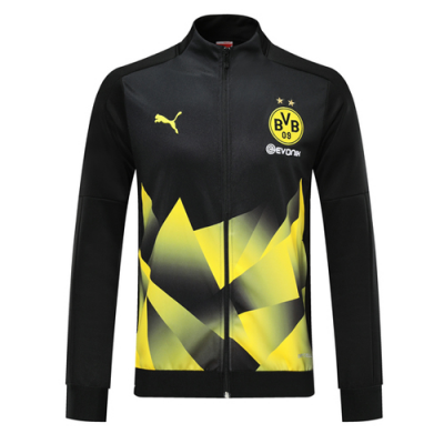 2019-20 Borussia Dortmund Black High Neck Collar Training Jacket