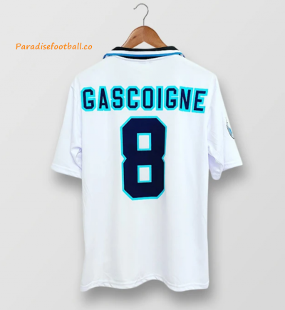 1996 England Retro Home Soccer Jersey Shirt GASCOIGNE #8