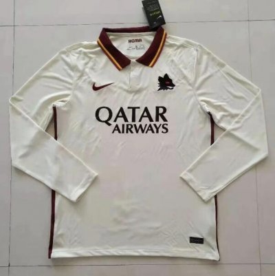 2020-21 AS Roma Long Sleeve Away Soccer Jersey Shirt