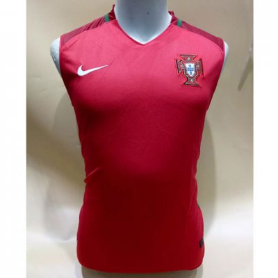 2017 Portugal Home Vest Sleeveless Soccer Shirt