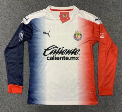 2020-21 Chivas Deportivo Guadalajara Long Sleeve Away Soccer Jersey Shirt