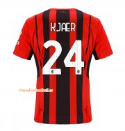 2021-22 AC Milan Home Soccer Jersey Shirt with KJÆR 24 printing