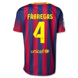 13-14 Barcelona #4 FABREGAS Home Soccer Jersey Shirt 13-14 Barcelona #4 FABREGAS Home Soccer Jersey Shirt