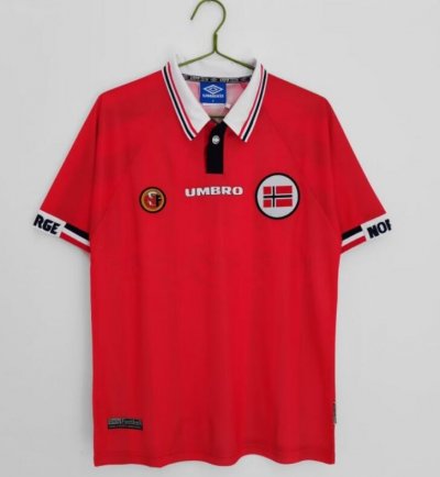 1998-99 Norway Retro Home Soccer Jersey Shirt
