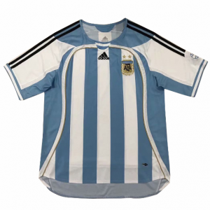 2006 Argentina Retro Home Soccer Jersey Shirt