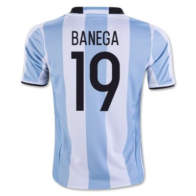 2016 Argentina Banega 19 Home Soccer Jersey