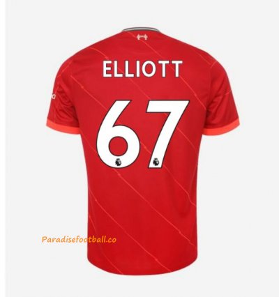 2021-22 Liverpool Home Soccer Jersey Shirt with ELLIOTT 67 printing