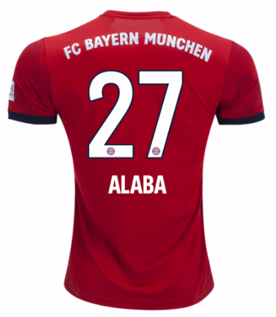 2018-19 Bayern Munich Home Soccer Jersey Shirt David Alaba #27