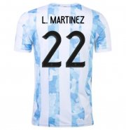 2021 Argentina Home Soccer Jersey Shirt LAUTARO MARTÍNEZ #22
