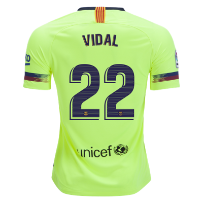 2018-19 FC Barcelona Away Soccer Jersey Shirt Arturo Vidal #22