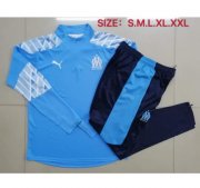 2020-21 Marseille Blue Training Suits Sweatshirt with Trousers