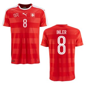 2016 Switzerland Inler 8 Home Soccer Jersey