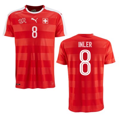 2016 Switzerland Inler 8 Home Soccer Jersey