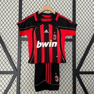 2006-07 AC Milan Kids Home Soccer Kits Shirt With Shorts
