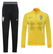 2020 Brazil Yellow Training Jacket Tracksuit with Pants