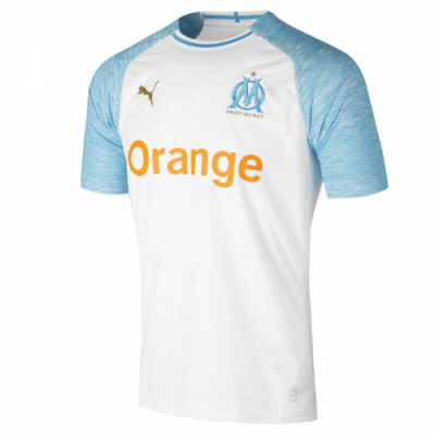 2018-19 Olympique Marseille Home Soccer Jersey Shirt