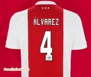 2021-22 Ajax Home Soccer Jersey Shirt with Álvarez 4 printing