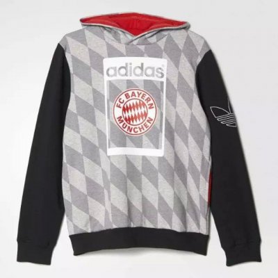 2015-16 Bayern Munich Fleece Hoodies Grey
