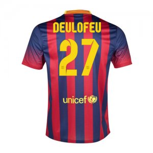 13-14 Barcelona #27 Deulofeu Home Soccer Jersey Shirt 13-14 Barcelona #27 Deulofeu Home Soccer Jersey Shirt