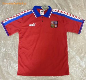 1996 Czech Republic Retro Home Soccer Jersey Shirt