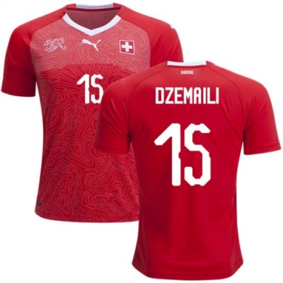 2018 World Cup Switzerland Home Soccer Jersey Shirt Blerim Dzemaili #15