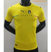 2021-2022 EURO Italy Goalkeeper Yellow Soccer Jersey Shirt Player Version