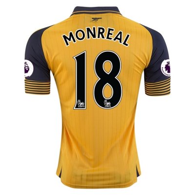 Arsenal 2016-17 18 MONREAL Away Soccer Jersey