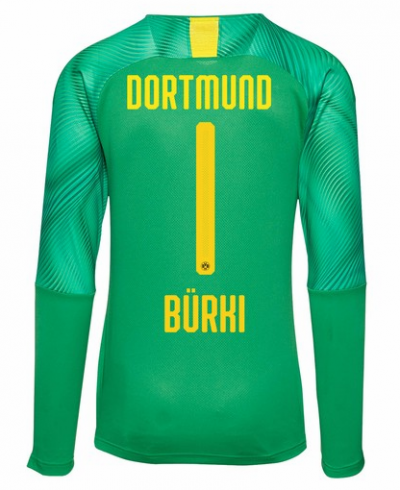 2019-20 Borussia Dortmund Home Goalkeeper LS Soccer Jersey Shirt Bürki 1