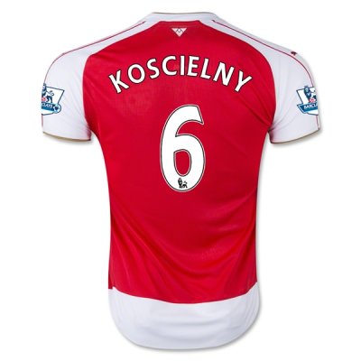 2015-16 Arsenal KOSCIELNY 6 Home Soccer Jersey
