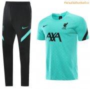 2021-22 Liverpool Green Training Kits Shirt with Pants