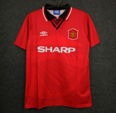 1994-96 Manchester United Retro Home Red Soccer Jersey Shirt