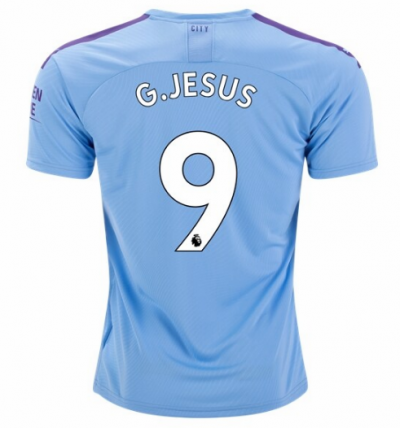 2019-20 Manchester City Home Soccer Jersey Shirt G Jesus #9